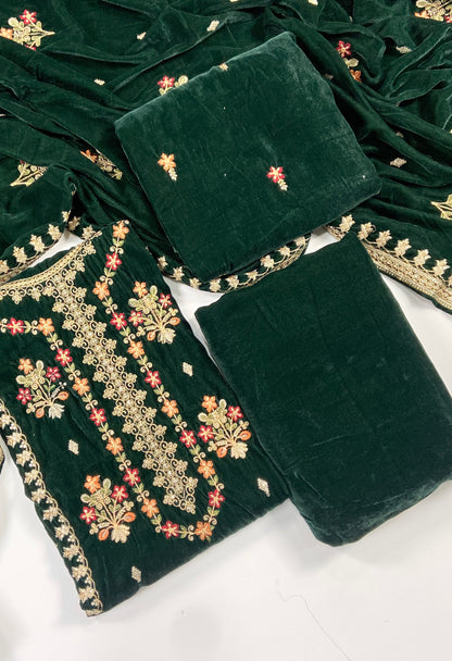 Maria B Luxury Velvet Embroidered Suit – 3PC