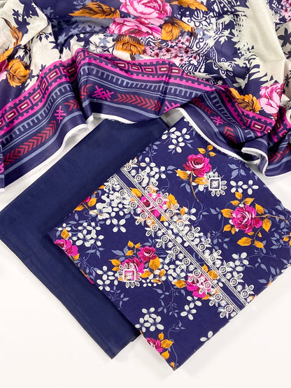 Riwaaz By Anaya Noor Printed & Emb Lawn 3PC