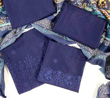 Anaya Noor Embroidered Dhanak 3PC