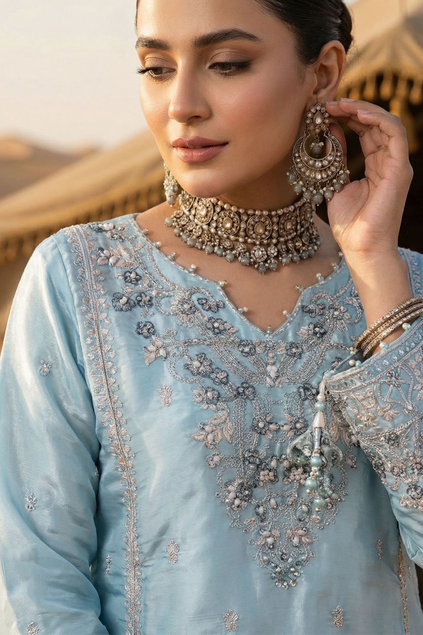 Fatima Bano | Zarqoon | Emb Organza-3PC