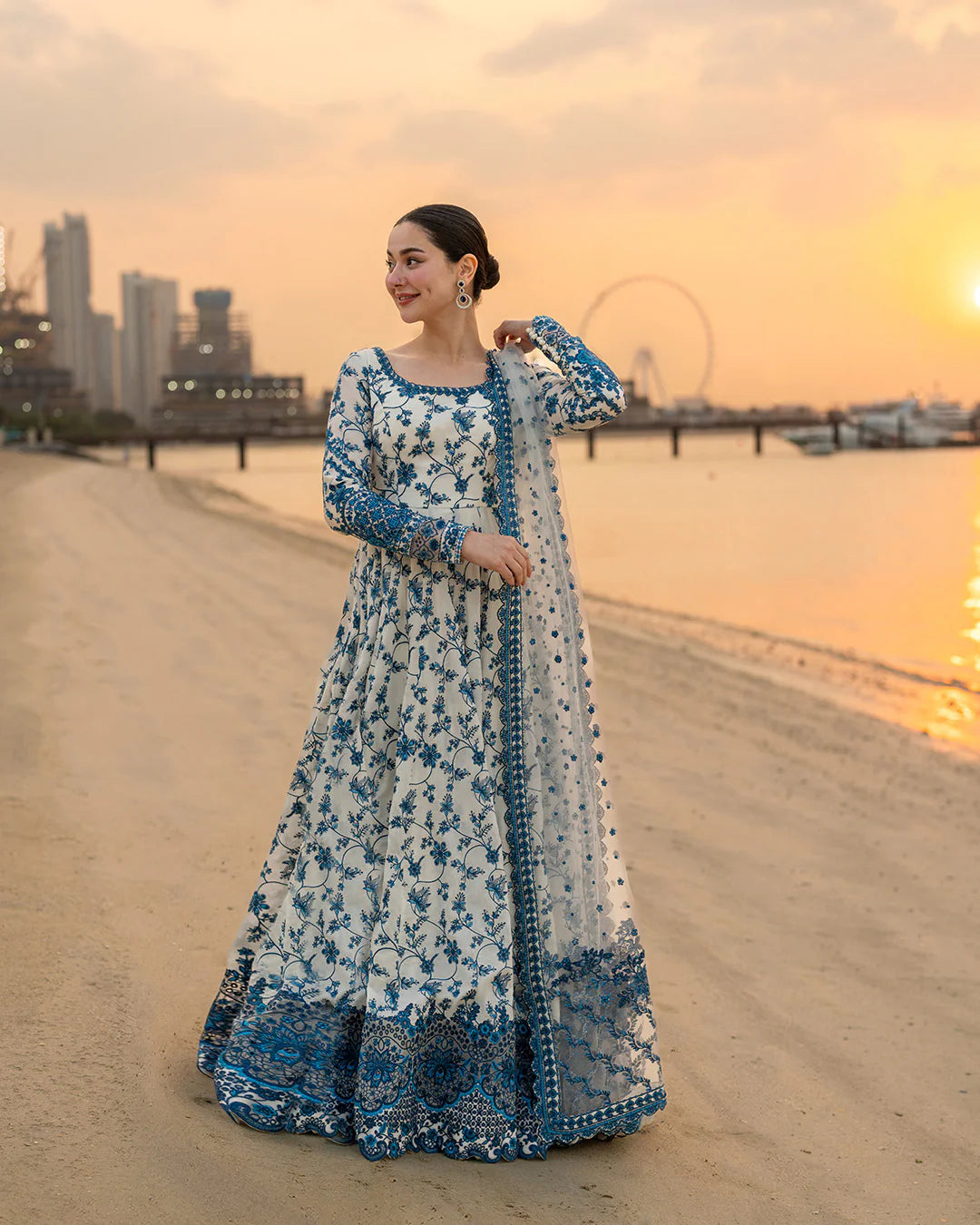 Faiza Saqlain Embroiderd & Digital Printed Lawn With 3PC