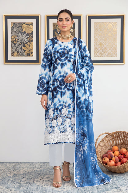 Print Kari By Anaya Noor Heavy Emb Banadora Lawn 3PC