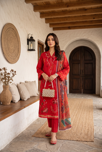 Kehkashan By Anaya Noor Fully Emb Viscose 3PC
