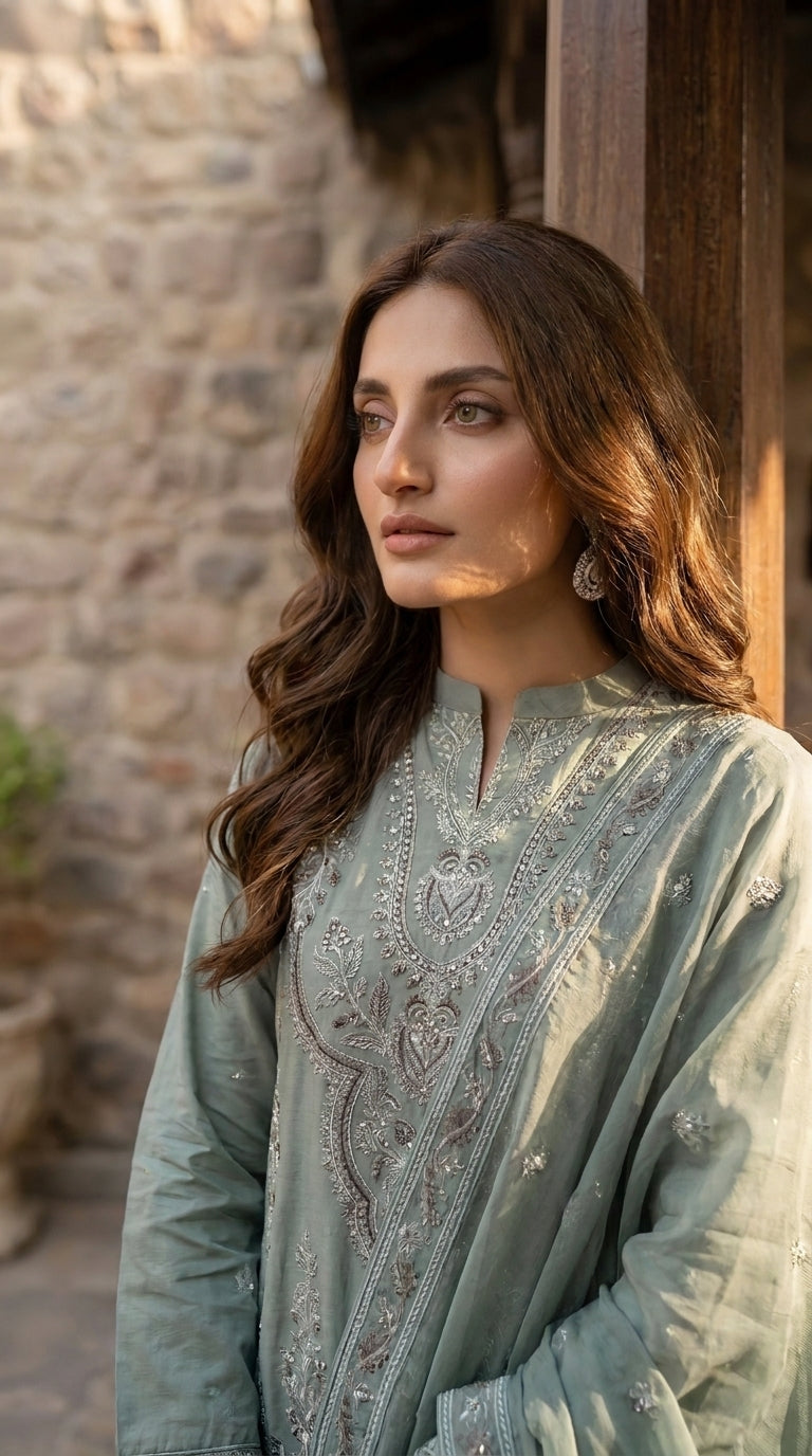 Halima By Anaya Noor Premium Emb Viscose 3PC