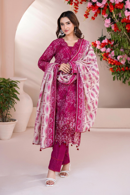 Zesh Airjet Full Embroidered Khaddar 3PC