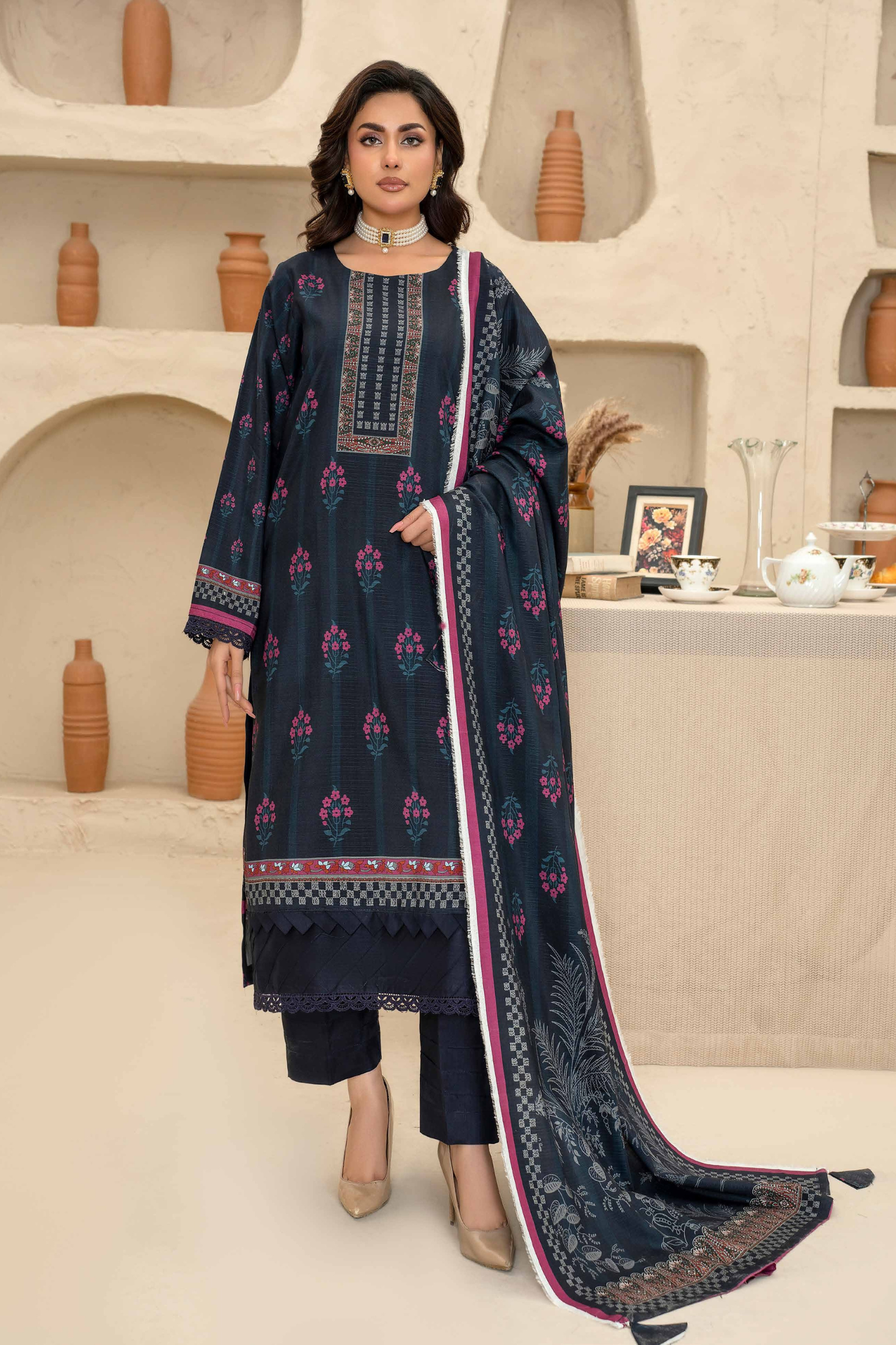 Esha Eshal by Bin Ilyas Premium Printed Viscose 3PC