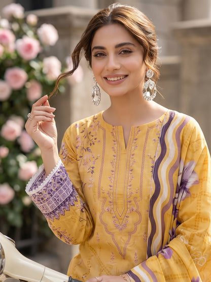 Tahniyat By Anaya Noor Digital Printed & Emb Karandi 3PC