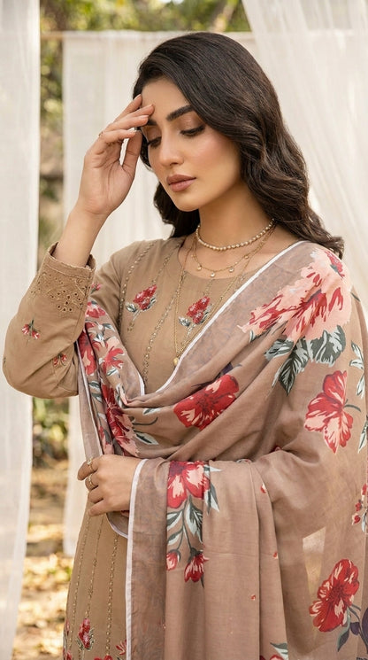Hurab By Anaya Noor Heavy Emb Viscose 3PC