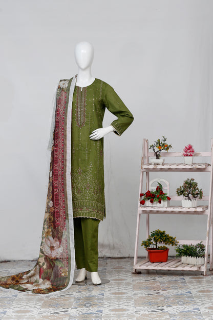 Zarqash By Anaya Noor Bana Dora Emb 3-PC