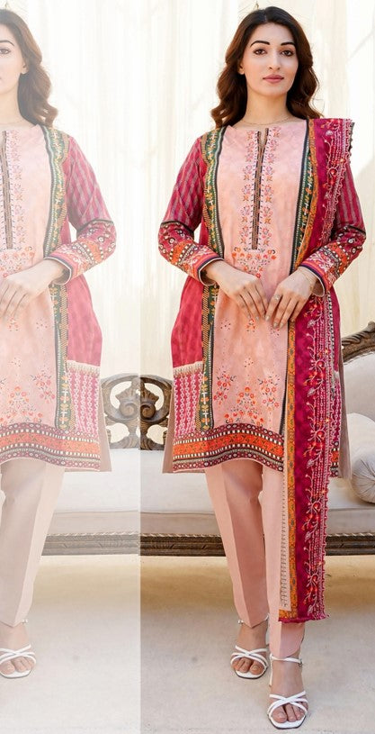 Anchal By Anaya Noor 3-Piece Embroidered Shirt With Cut work Dupatta eid Collection 2024