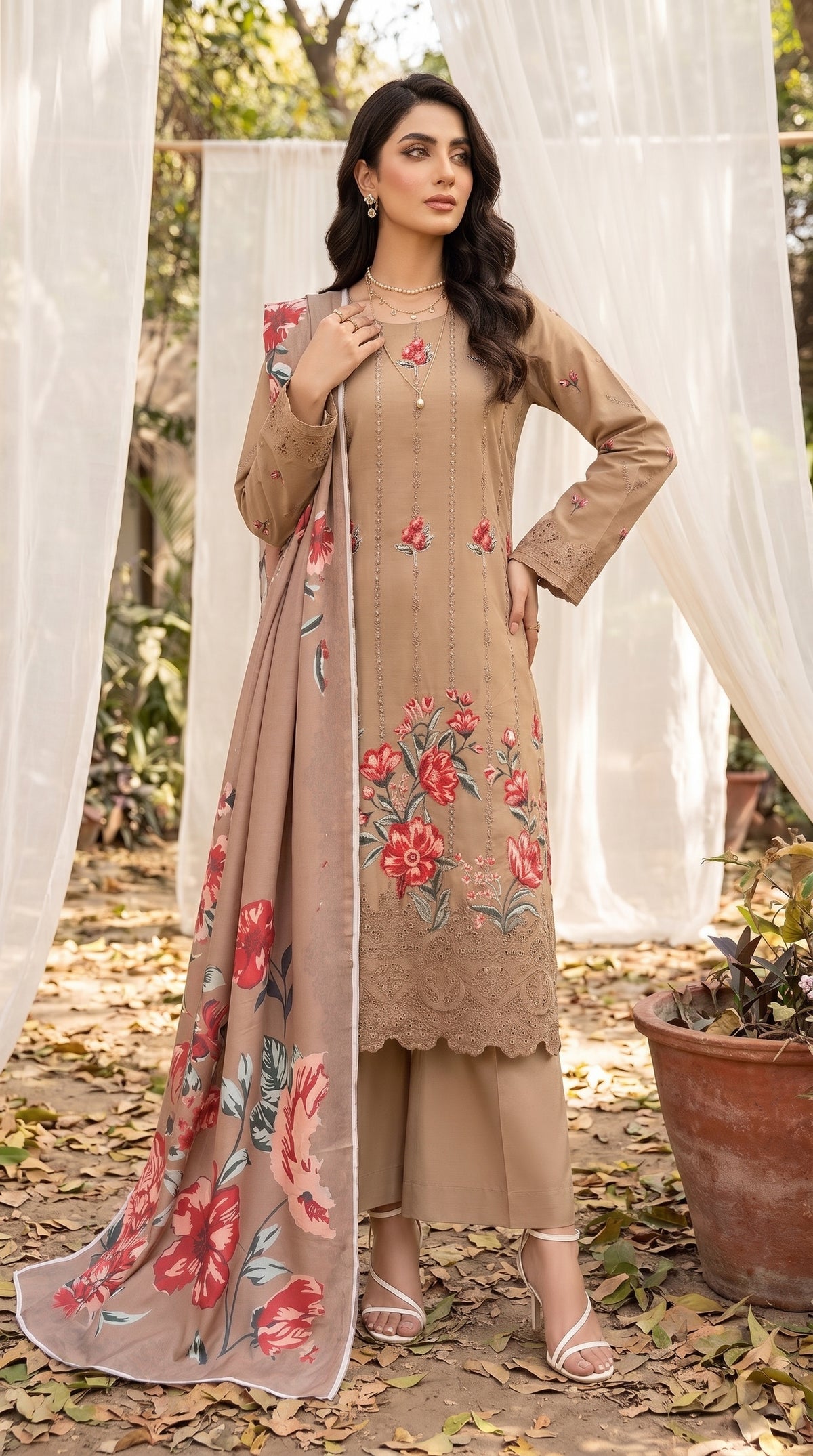 Hurab By Anaya Noor Heavy Emb Viscose 3PC