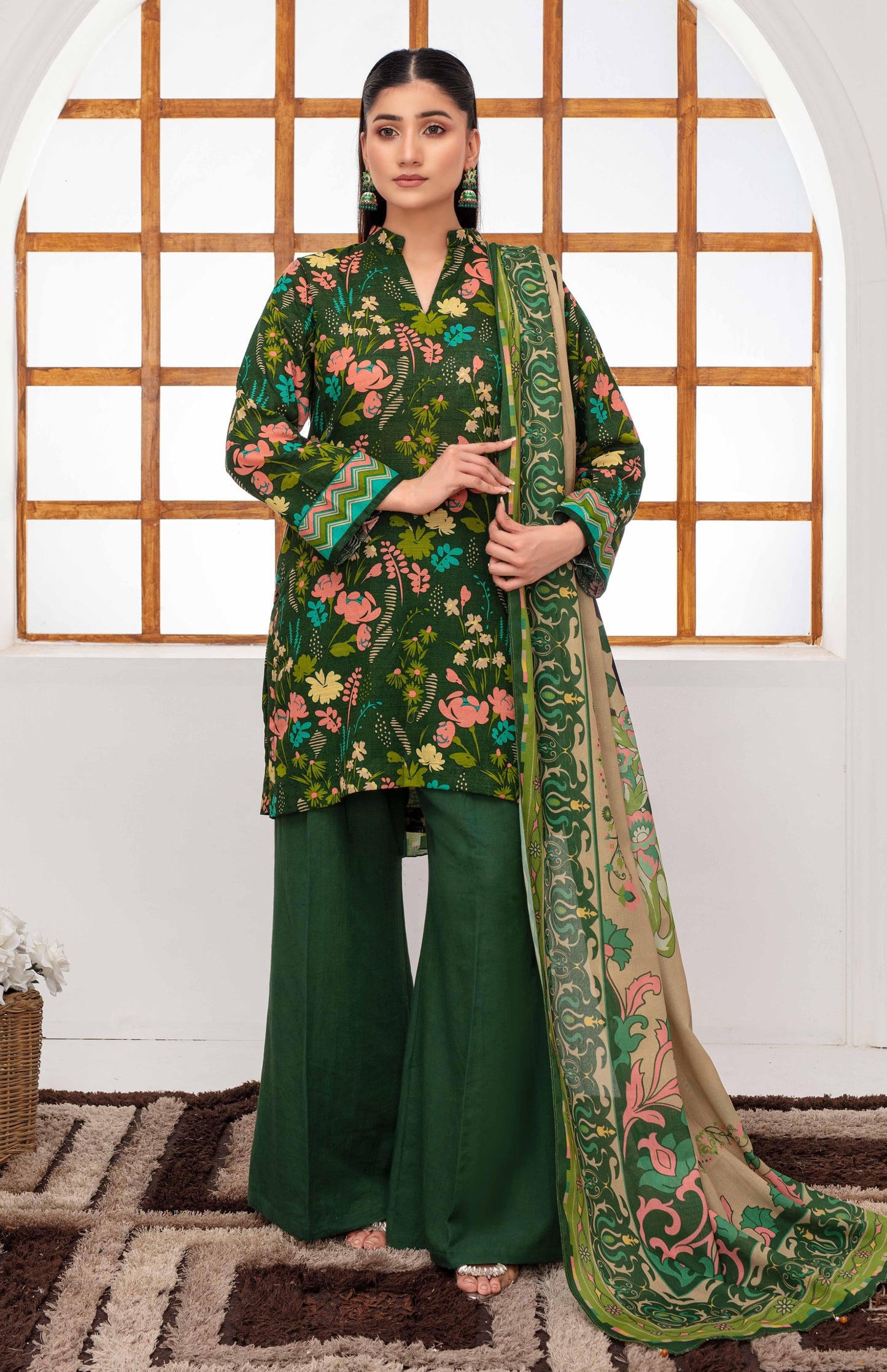 Mehar By Fiza Noor Printed Khaddar 3PC