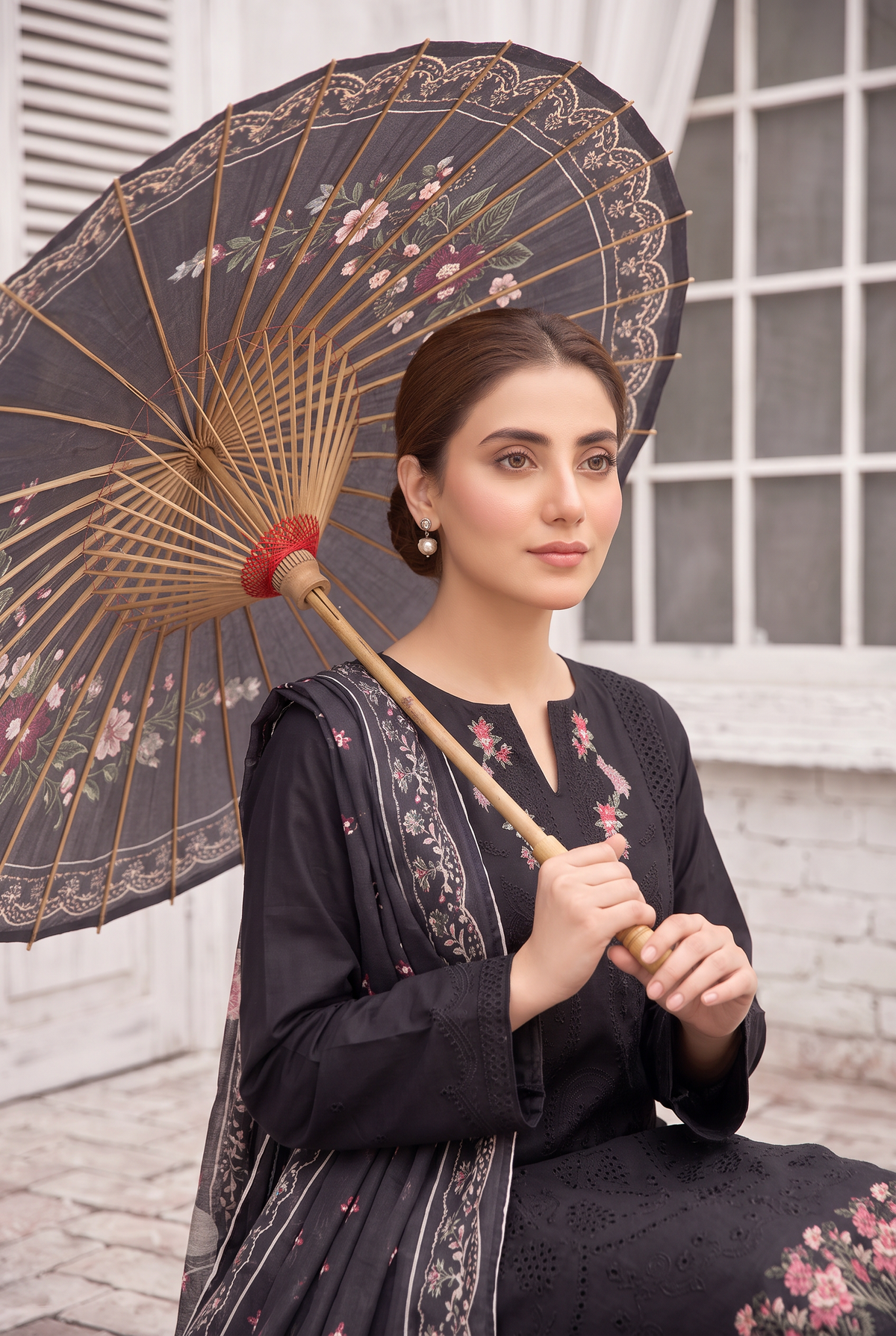 Sukhaina By Anaya Noor Fully Emb Slub Marian 3PC