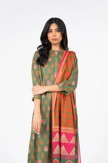 AlKaram Printed Lawn 3-PC