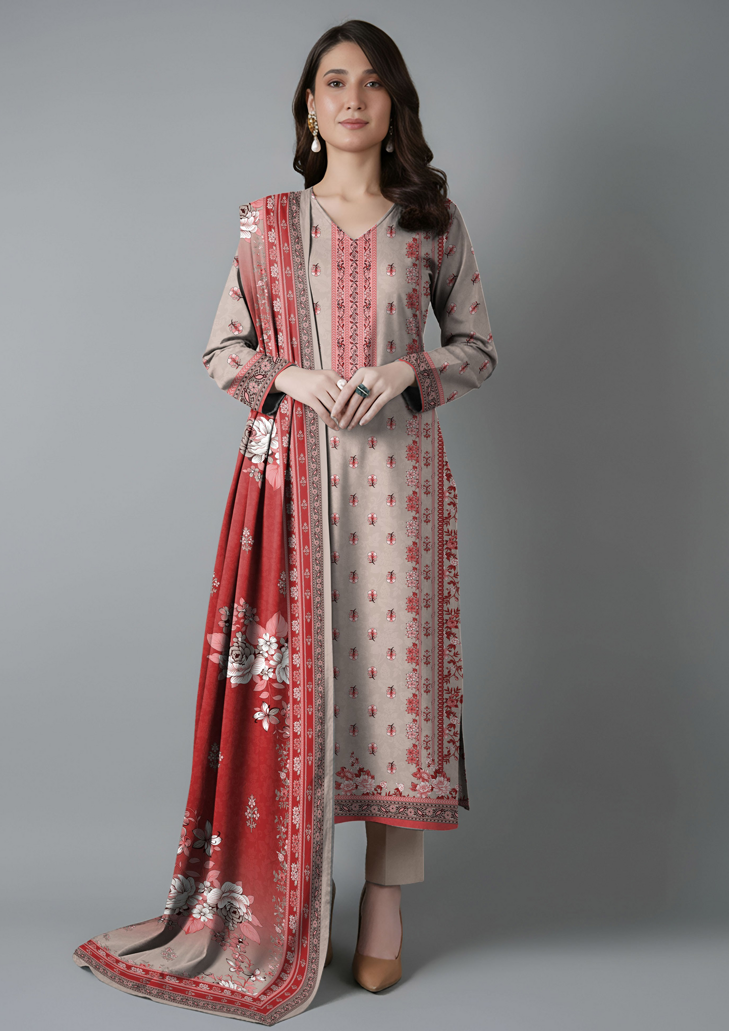 Bareeza Digital Printed Lawn 3PC