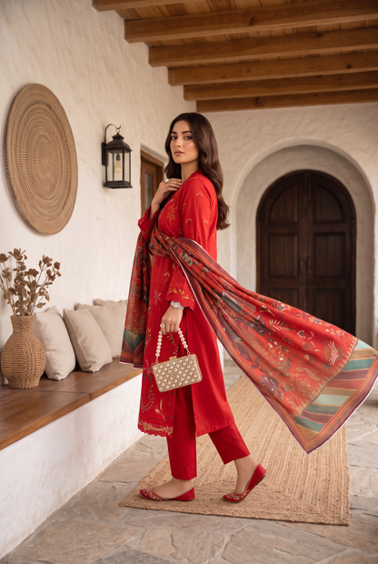 Kehkashan By Anaya Noor Fully Emb Viscose 3PC