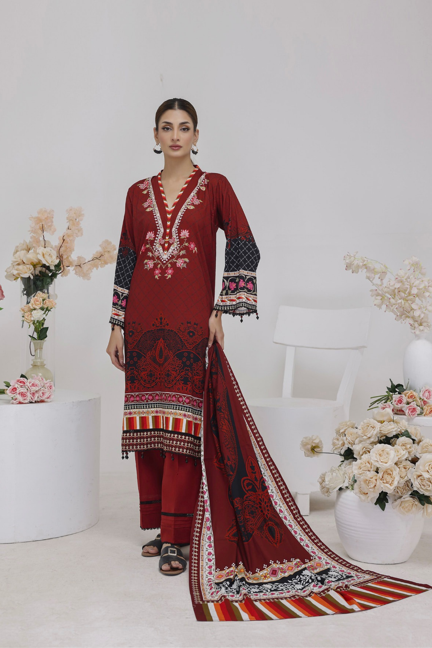 Salina Digital Printed Linen 3PC