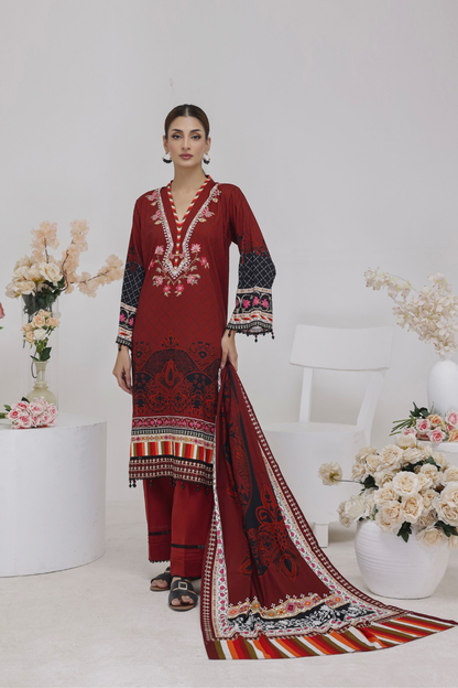Salina Digital Printed Linen 3PC