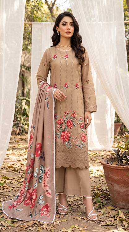 Hurab By Anaya Noor Heavy Emb Viscose 3PC