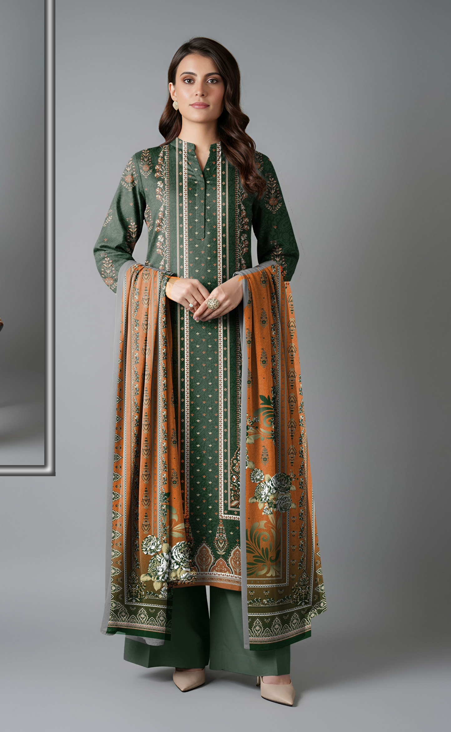 Bareeza Digital Printed Lawn 3PC