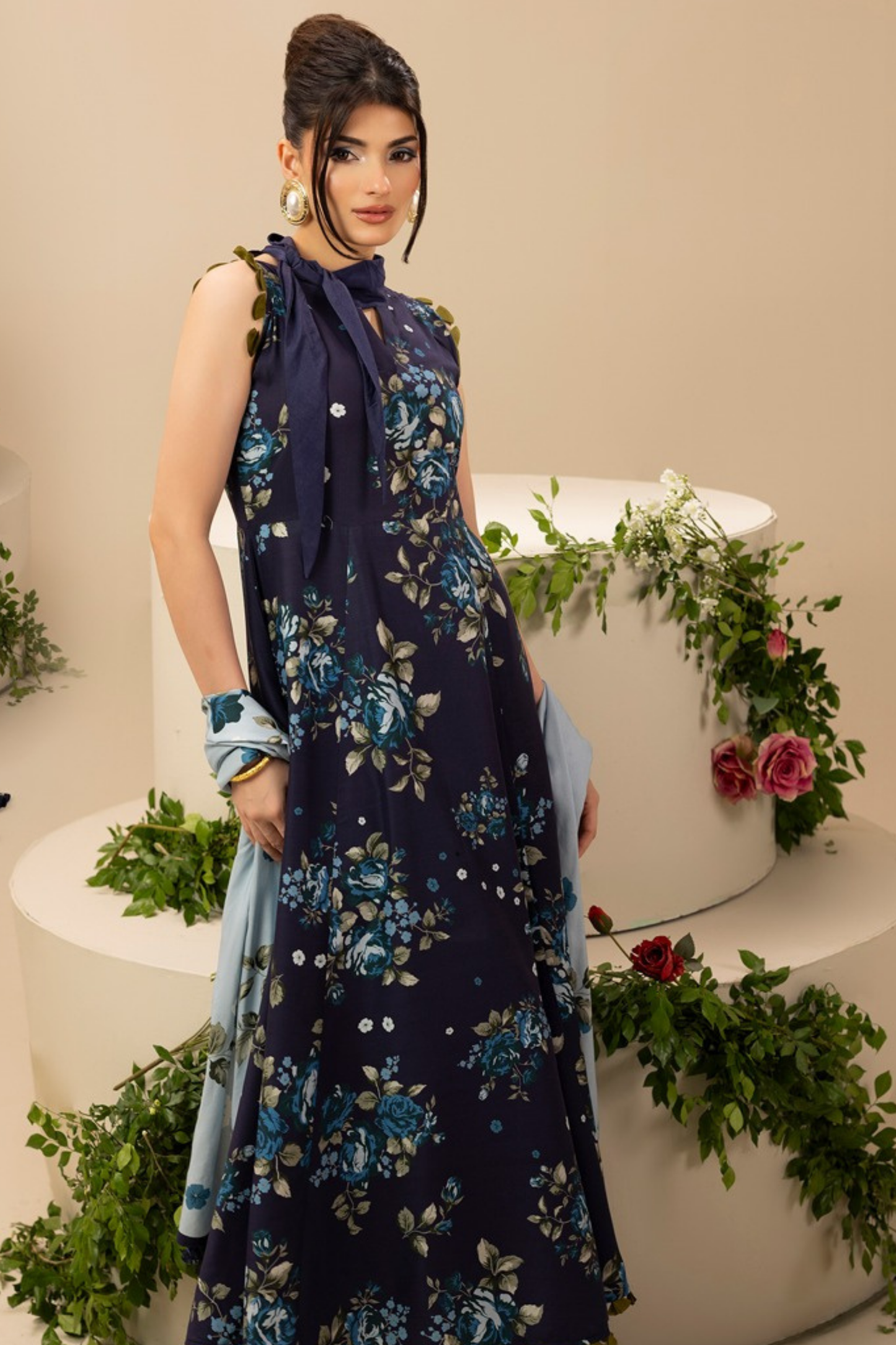 Paltar Printed Slub Linen 3PC