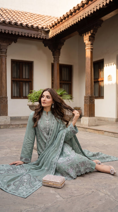 Halima By Anaya Noor Premium Emb Viscose 3PC
