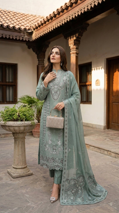 Halima By Anaya Noor Premium Emb Viscose 3PC