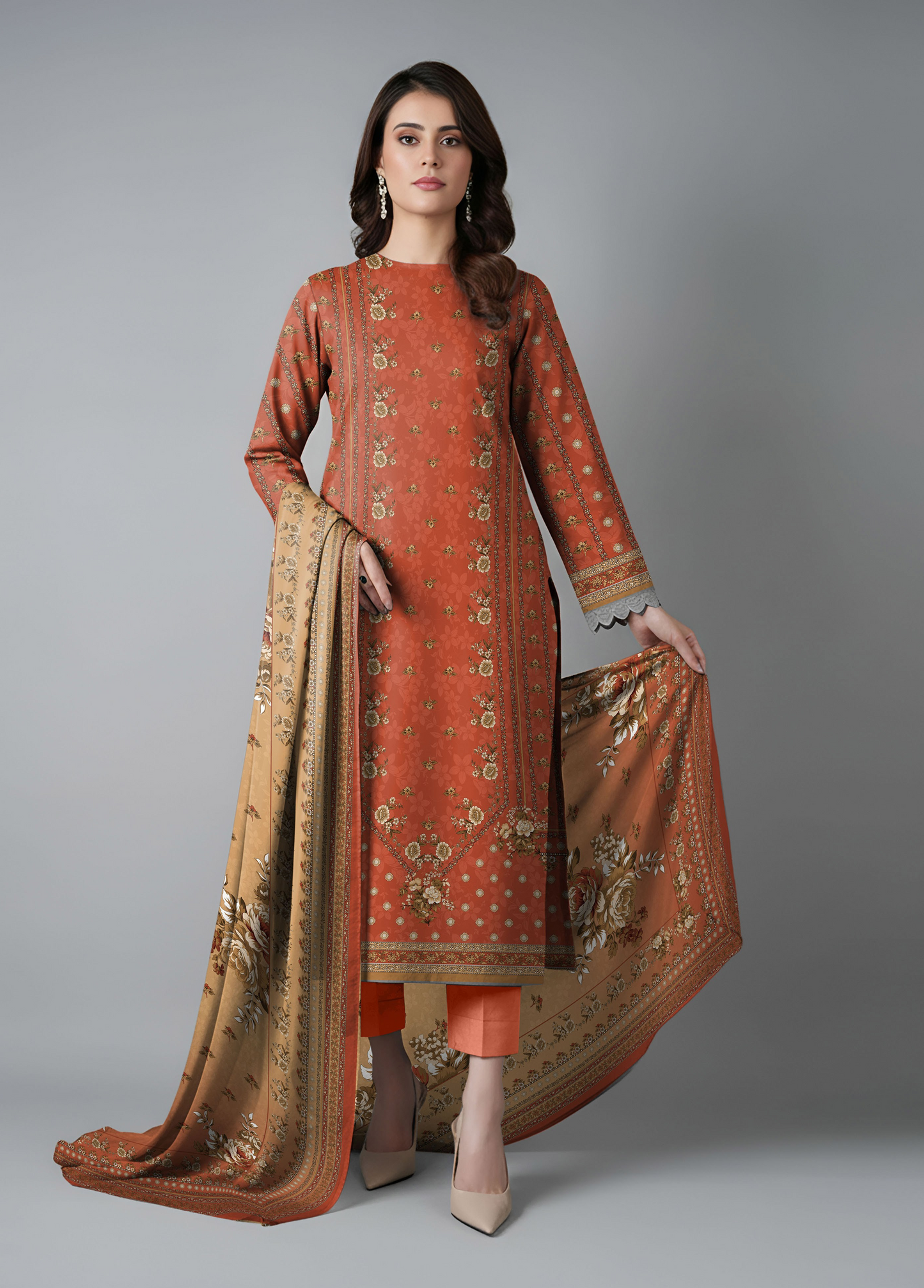 Bareeza Digital Printed Lawn 3PC