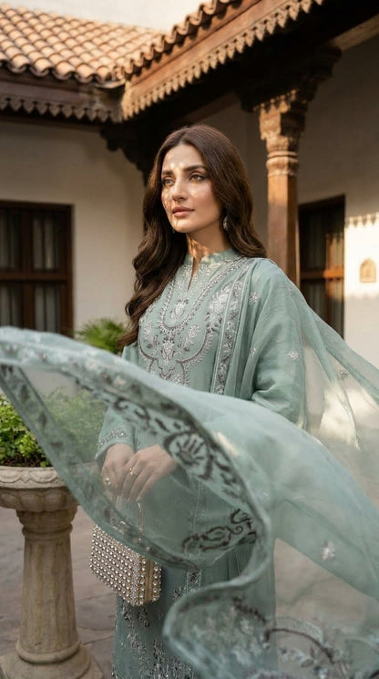 Halima By Anaya Noor Premium Emb Viscose 3PC