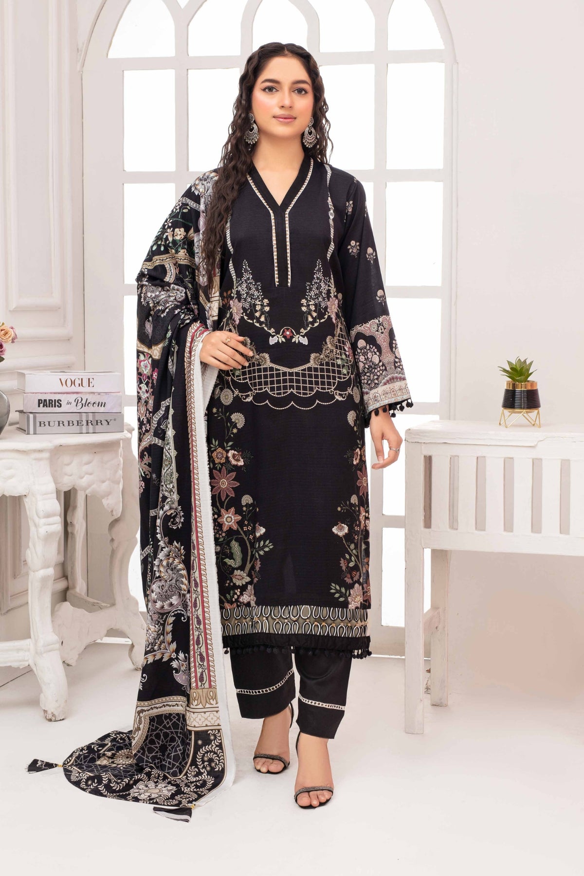 Fabiha By Feroza Digital Printed Bana Dora Staple Linen 3PC