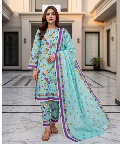 Khaadi Digital Printed Lawn 3PC