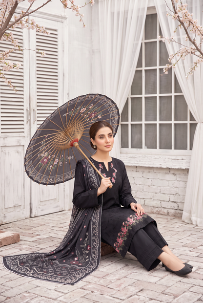 Sukhaina By Anaya Noor Fully Emb Slub Marian 3PC