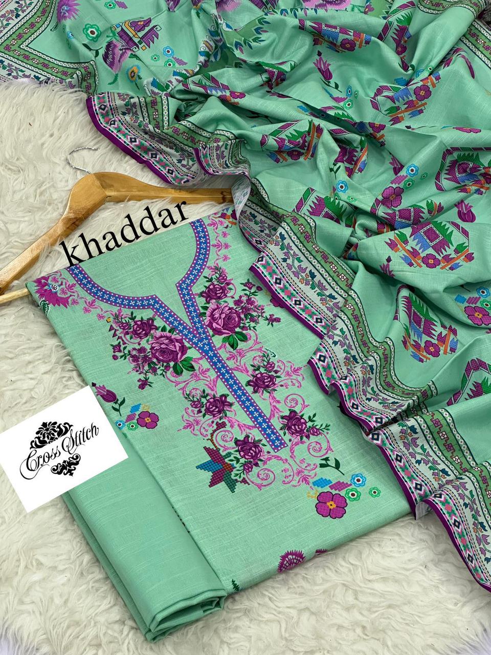 Cross Stitch Printed Khaddar 3PC