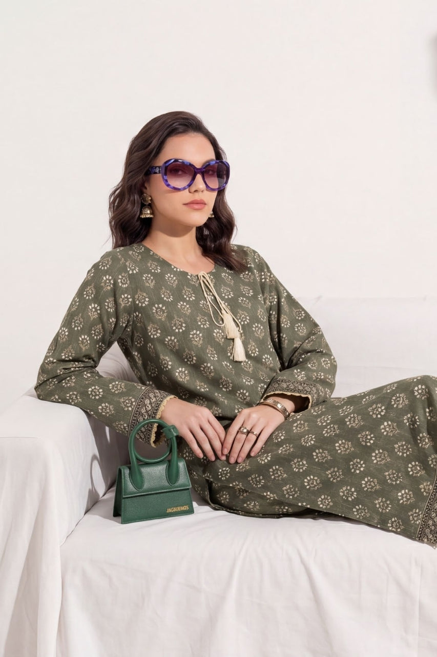 Elaya Platinum Premium Printed Lawn 2PC