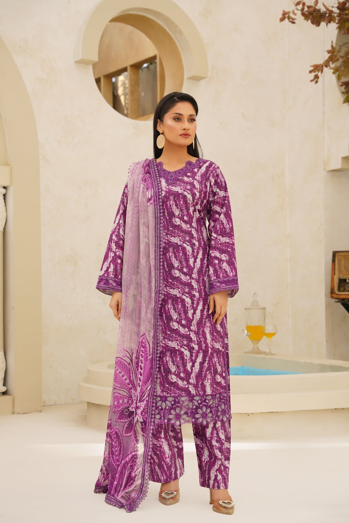 Jashn-e-Baharan By Anaya Noor Emb & Digital Printed Lawn 3PC