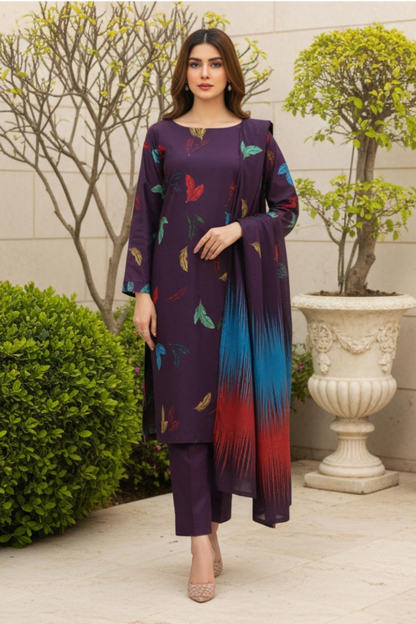Motifz Premium Printed Khaddar 3PC