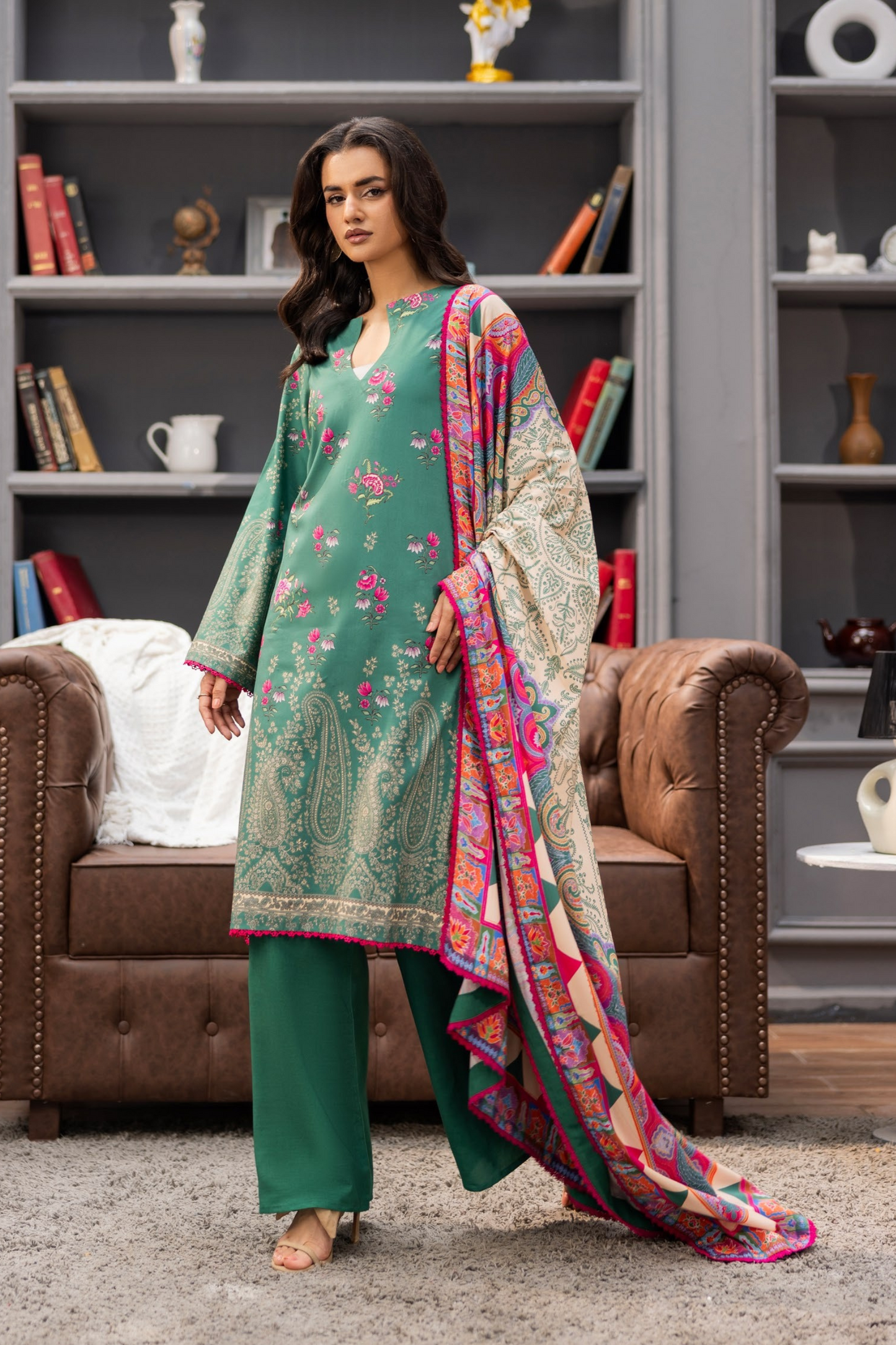 Raiha Luxury Printed Linen 3PC