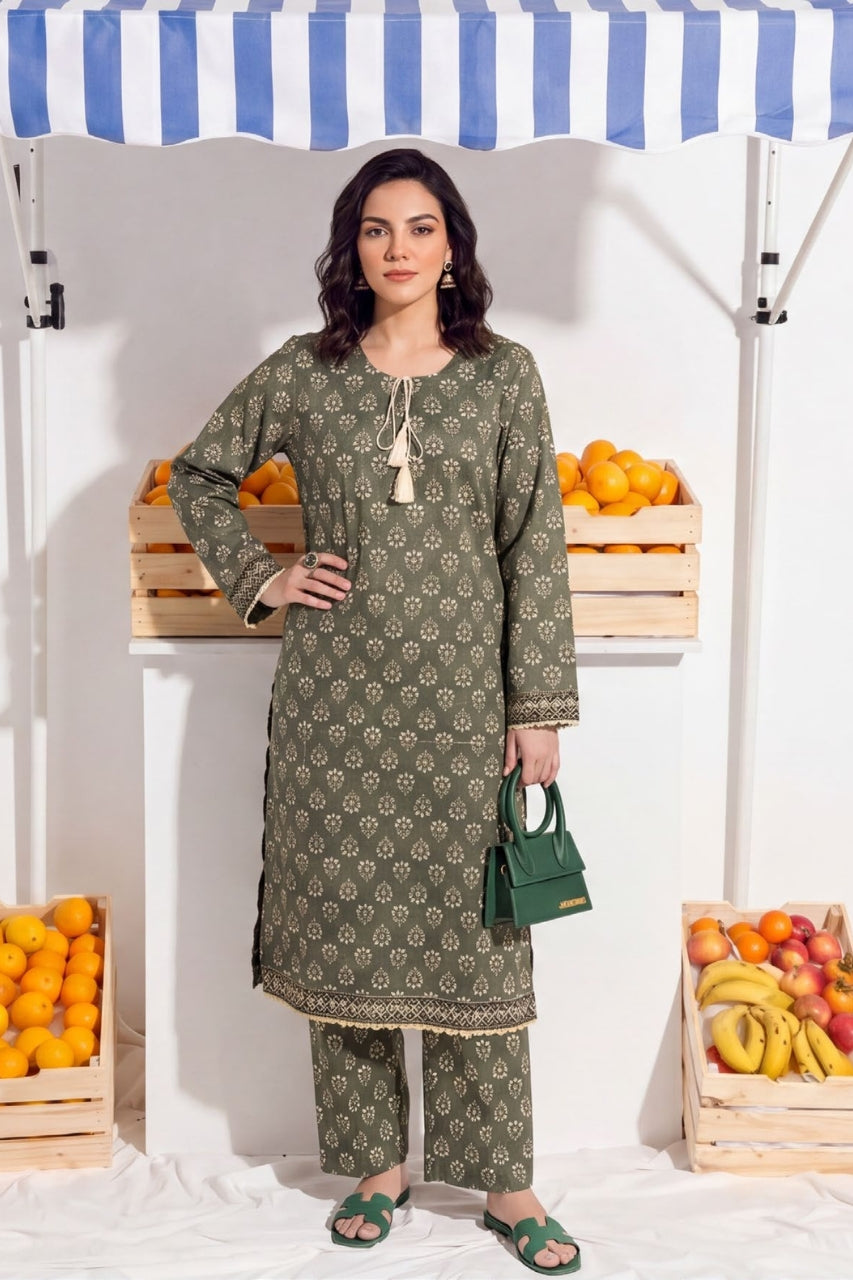 Elaya Platinum Premium Printed Lawn 2PC