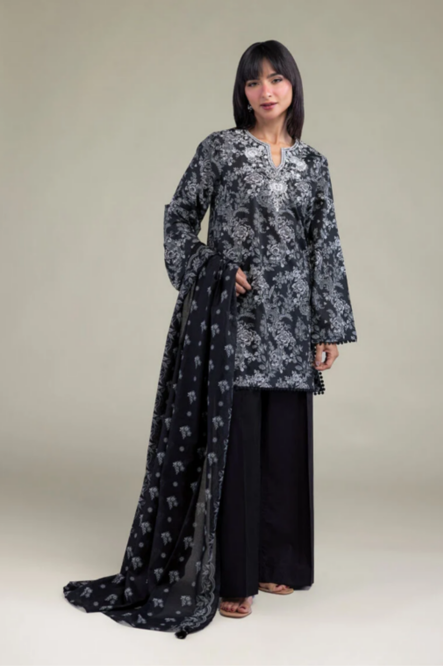Khaadi Embroidered Lawn 3PC