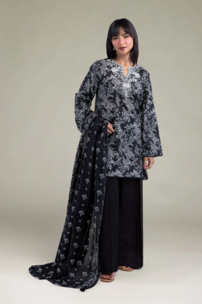 Khaadi Embroidered Lawn 3PC