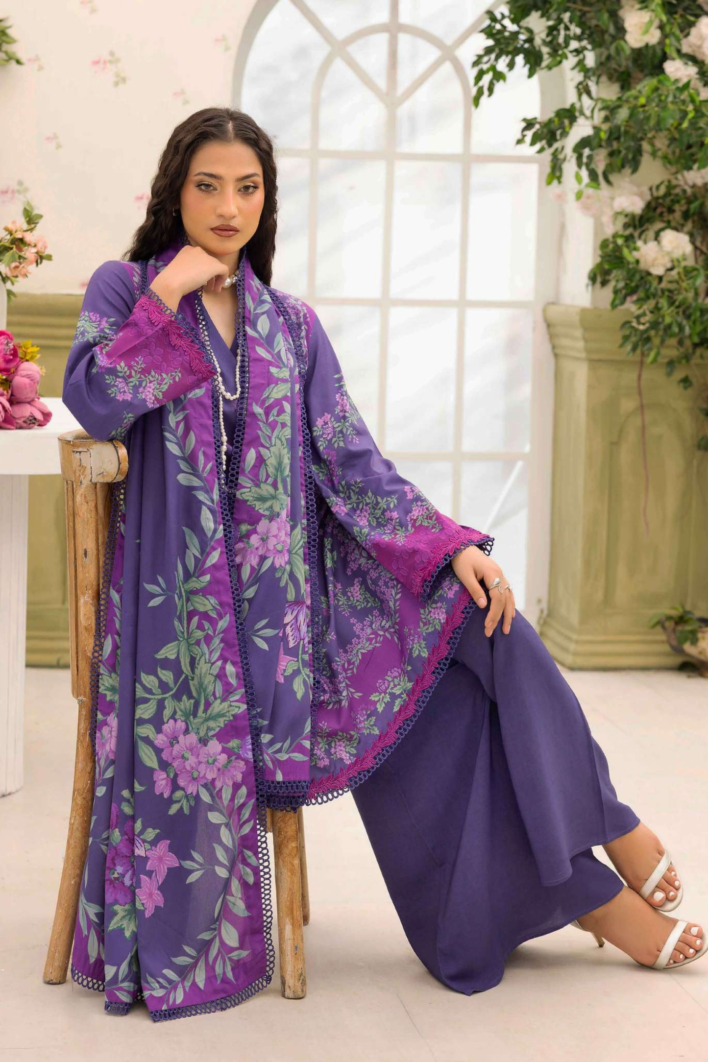 Raiha Digital Printed Linen 3PC