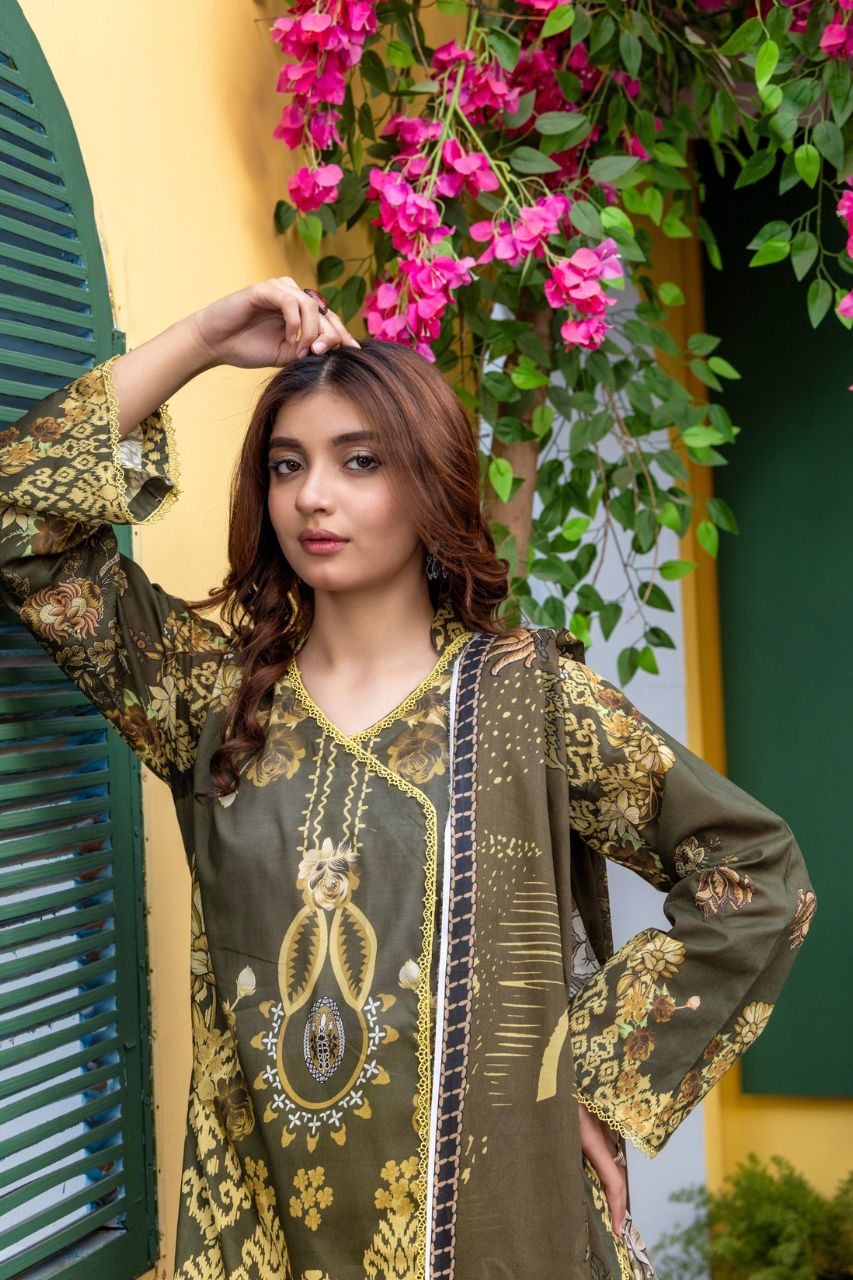 Rahat By Janan Digital Printed Lawn 3PC