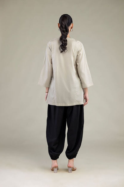 Khaadi Plain Embroidered Stitched Lawn 2PC