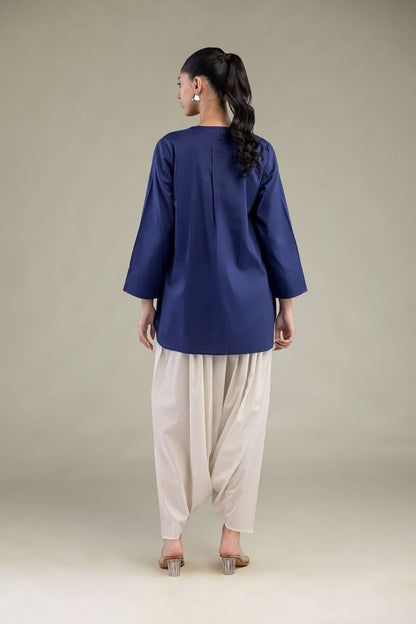 Khaadi Plain Embroidered Stitched Lawn 2PC