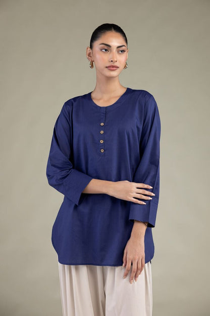 Khaadi Plain Embroidered Stitched Lawn 2PC