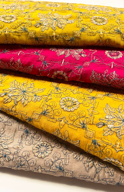 Pack of 4 – Bareeze Style Embroidered Karandi Fabric 2-PC