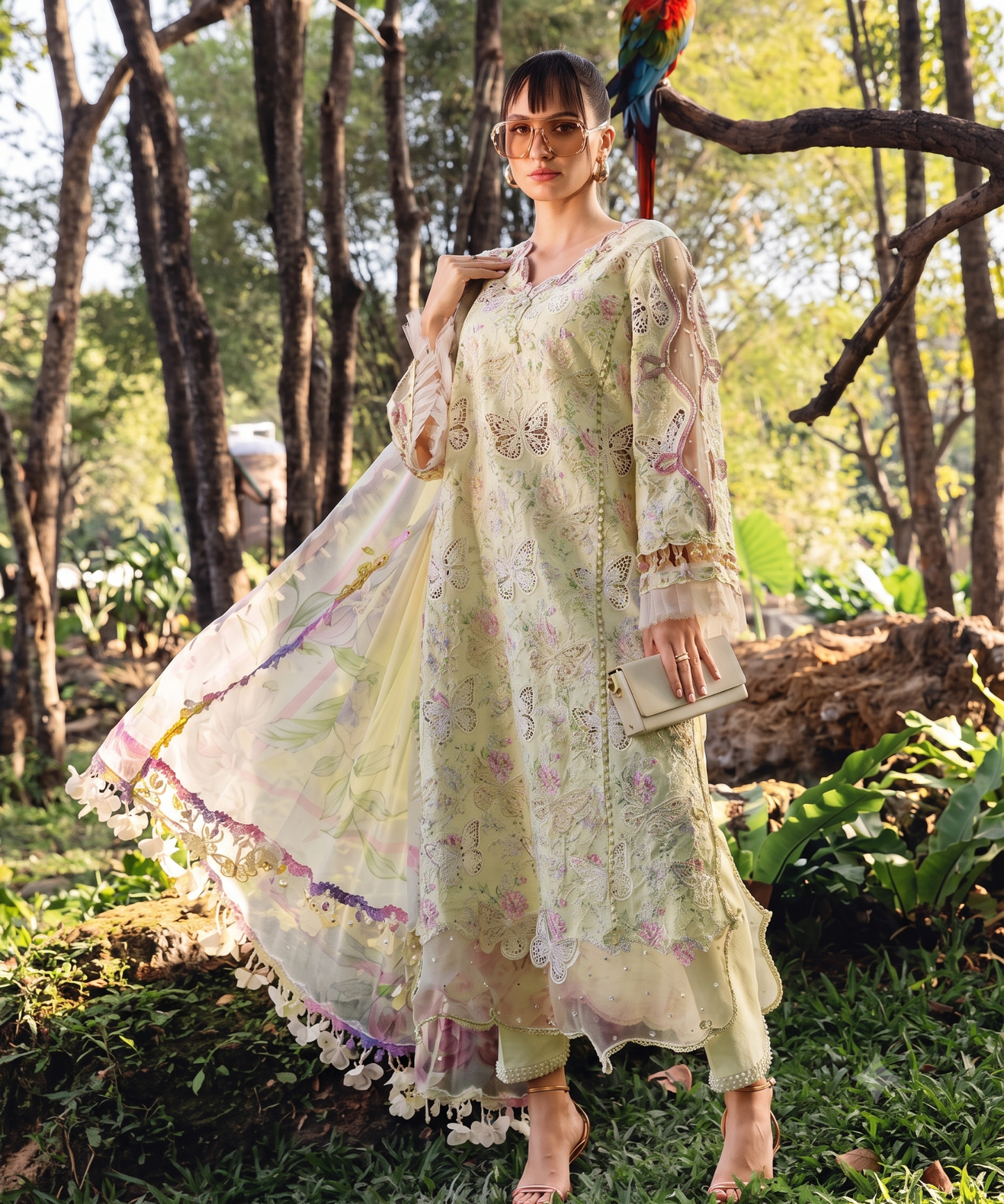 Maria B Embroiderd & Digital Printed Lawn 3PC