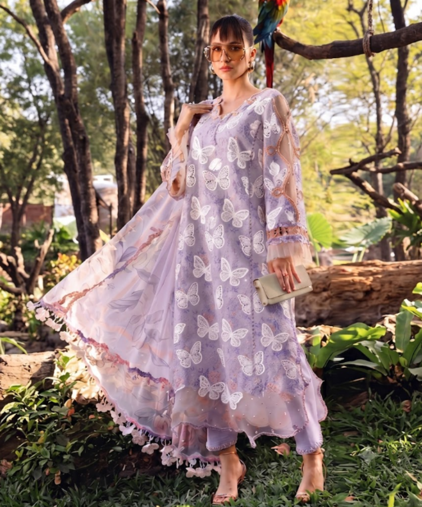 Maria B Embroiderd & Digital Printed Lawn 3PC