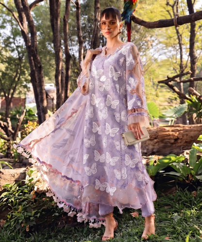 Maria B Embroiderd & Digital Printed Lawn 3PC
