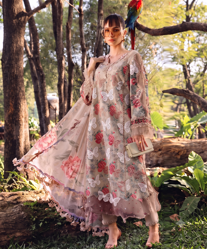 Maria B Embroiderd & Digital Printed Lawn 3PC